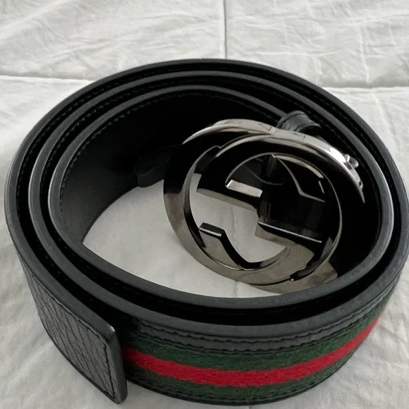 Gucci Accessories Gucci Web Belt Greenred Web Stripeunisex